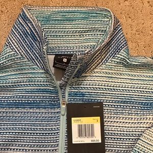 New Nike blue teal base layer sweatshirt zip up